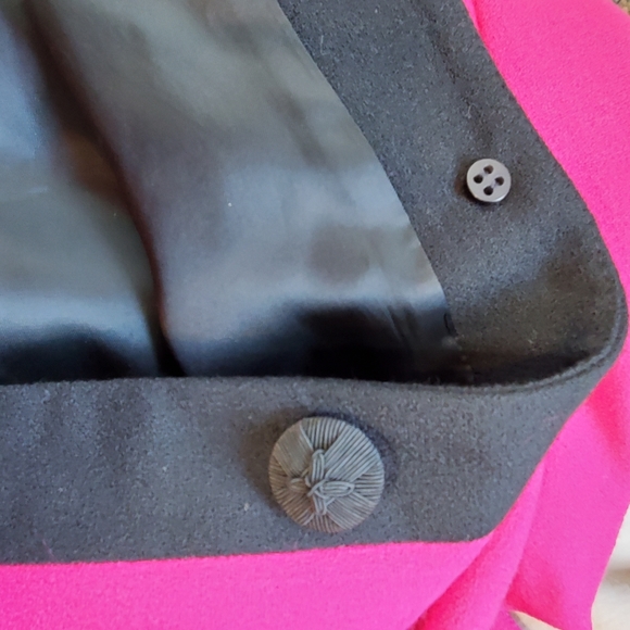 Linda Allard Tracy Pink Wool Crepe Light Jacket - Picture 6 of 8